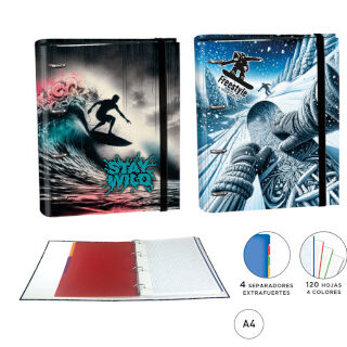 carpeta-ringbook-a4-4-anillas-120h--c/separadores-riders-surtido-papelería-telli