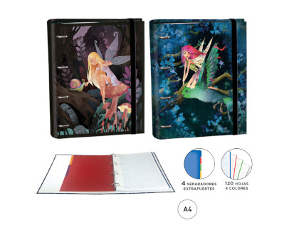 carpeta-ringbook-a4-4-anillas-120h--c/separadores-hadas-surtido-papelería-telli