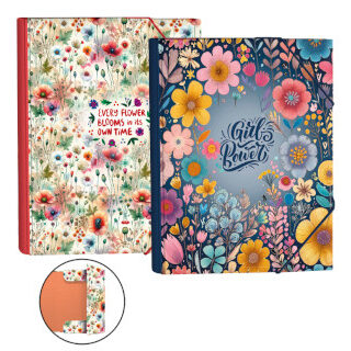 carpeta-solapa-dura-a4-senfort-flowers-estampado-surtido-papelería-telli