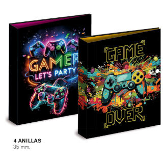 carpeta-4-anillas-folio-senfort-35-mm-game-party-papelería-telli