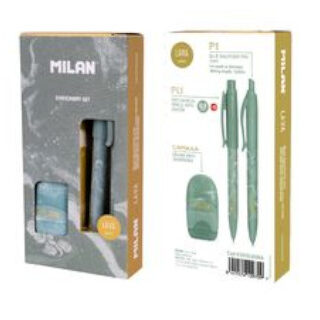 caja-regalo-milan-boligrafo--portaminas-y-afilaborra-lava-verde-papelería-telli