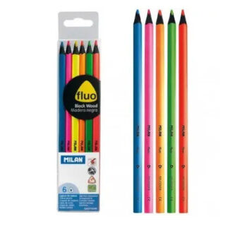 estuche-de-6-lapices-milan-fluo-madera-negra-papelería-telli
