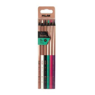 estuche-de-6-lapices-milan-colores-cooper-madera-negra-papelería-telli