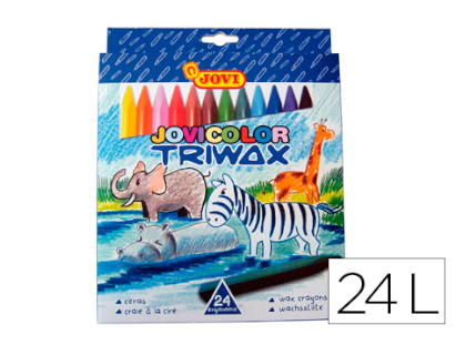 ceras-jovicolor-triwax-ergonomicas-24-uds-papelería-telli
