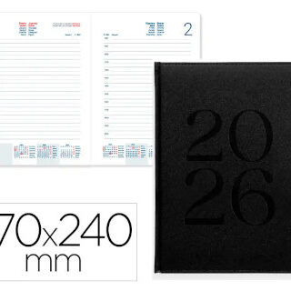 agenda-liderpapel-creta-17x24-2026-d/p-negro-papelería-telli