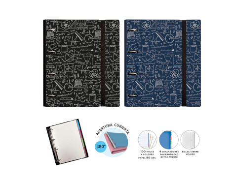 carpeta-ringbook-a4-35mm-pp-rigido-foam-c/rec-360-decorado-maths-surtido-papelería-telli