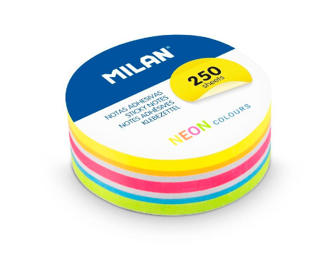 nota-adhesiva-milan-block-250-hojas-redondas-neon-67-mm-papelería-telli