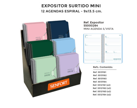 agenda-espiral-poliprop.-senfort-2026-9-x-14-s/v-unicolor-mini-papelería-telli