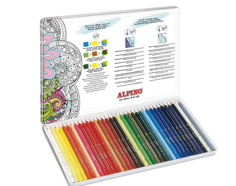 estuche-de-36-lapices-de-colores-acuarelables-alpino-color-experience-papelería-telli
