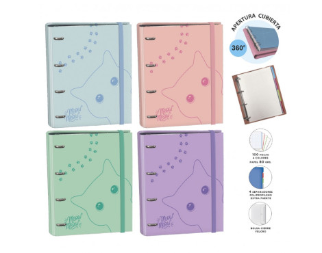 carpeta-ringbook-a4-4a-100-h-c/separadores-foam-cats-surtidos-papelería-telli