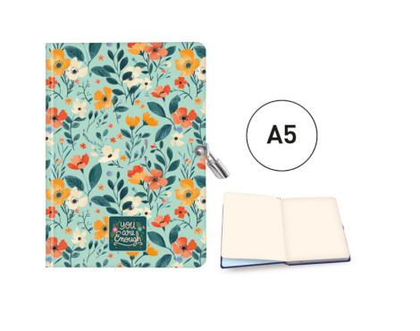 diario-con-candado-senfort-flowers-papelería-telli