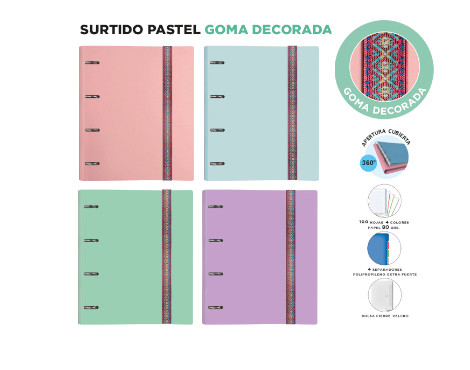 carpeta-ringbook-a4-100-h-foam-pastel-c/rec-360-decorado-papelería-telli