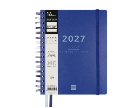 agenda-espiral-tempus-16-meses-26-27-1/4-svv-azul-papelería-telli