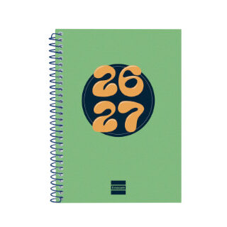 agenda-escolar-26-27-cool-1/4-svh-verde-papelería-telli