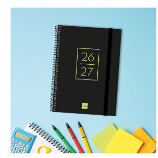 agenda-escolar-26-27-secundaria-1/4-svh-negro-papelería-telli