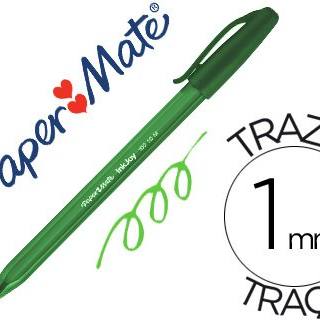 boligrafo-paper-mate-injoy-100-punta-media-trazo-1mm-verde-papelería-telli
