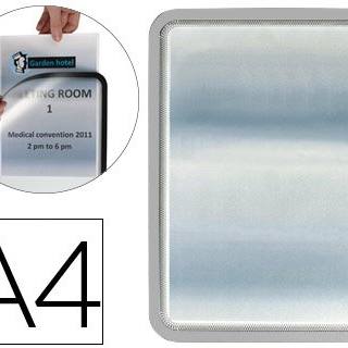 marco-porta-anuncios-tarifold-magneto-din-a4-dorso-adhesivo-removible-color-gris-pack-de-2-unidades-papelería-telli