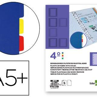 separador-liderpapel-plastico-juego-de-5-separadores-cuarto-11-taladros-papelería-telli